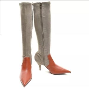 NWOB Tory Burch Georgina Colorblock Suede Boots